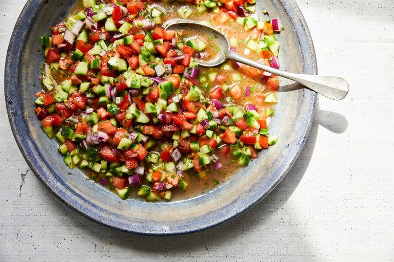 Salad-e Shirazi (Persian Cucumber, Tomato and Onion Salad) Salad-e Shirazi (Persian Cucumber, Tomato and Onion Salad)