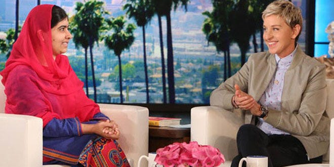 Malala on the Ellen DeGeneres Show - HTV
