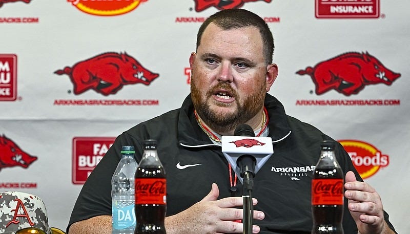 Wisconsin has hired former Arkansas offensive line coach Eric Mateos Wisconsin has hired former Arkansas offensive line coach Eric Mateos
