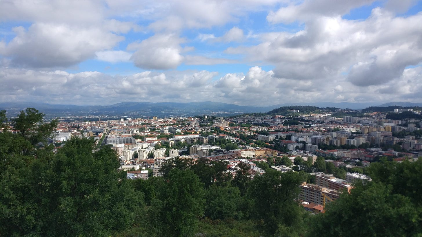View of Braga from a hilltop