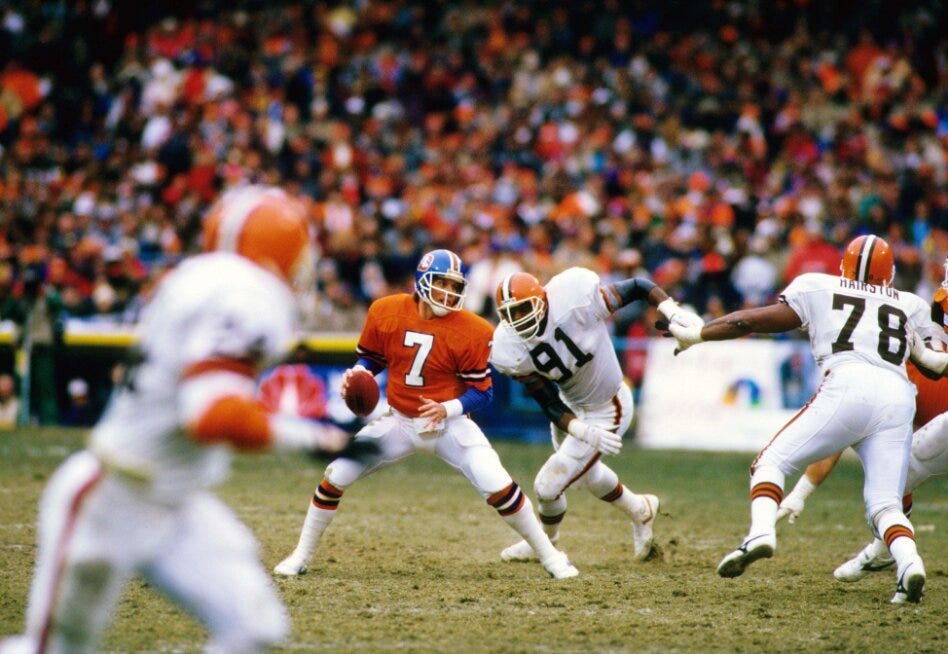 John Elway, Broncos vs Browns 1986 John Elway, Broncos vs Browns 1986