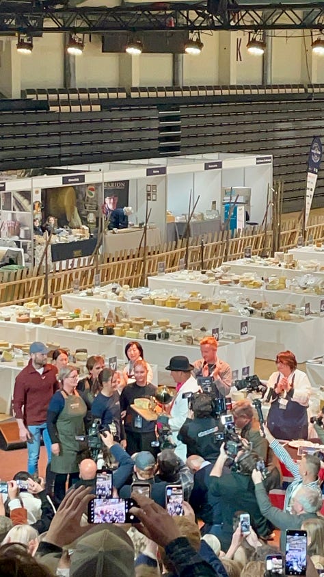 The author's view of the announcement of the 2023 World Cheese Award World Champion!