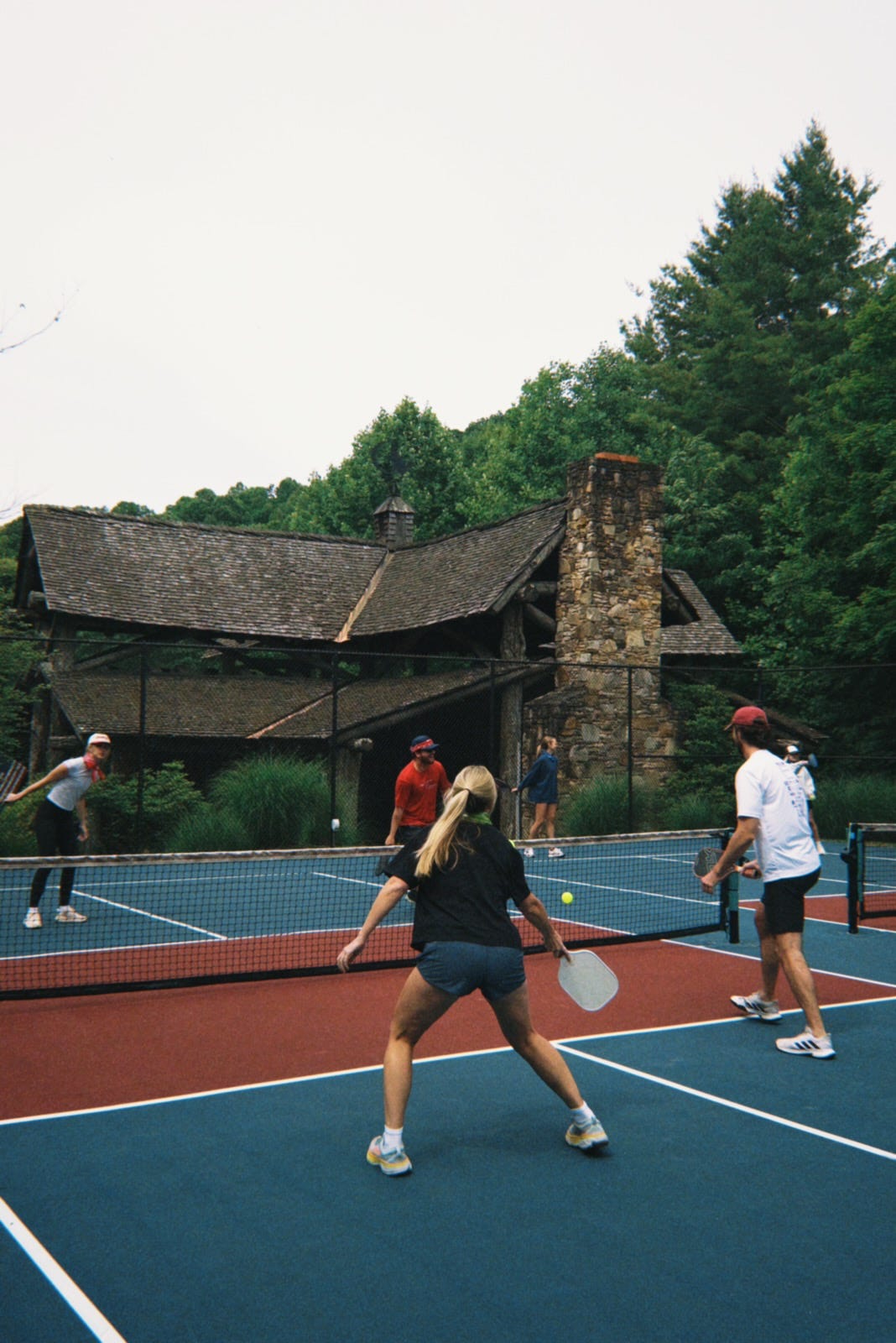 playing a round of pickleball with friends