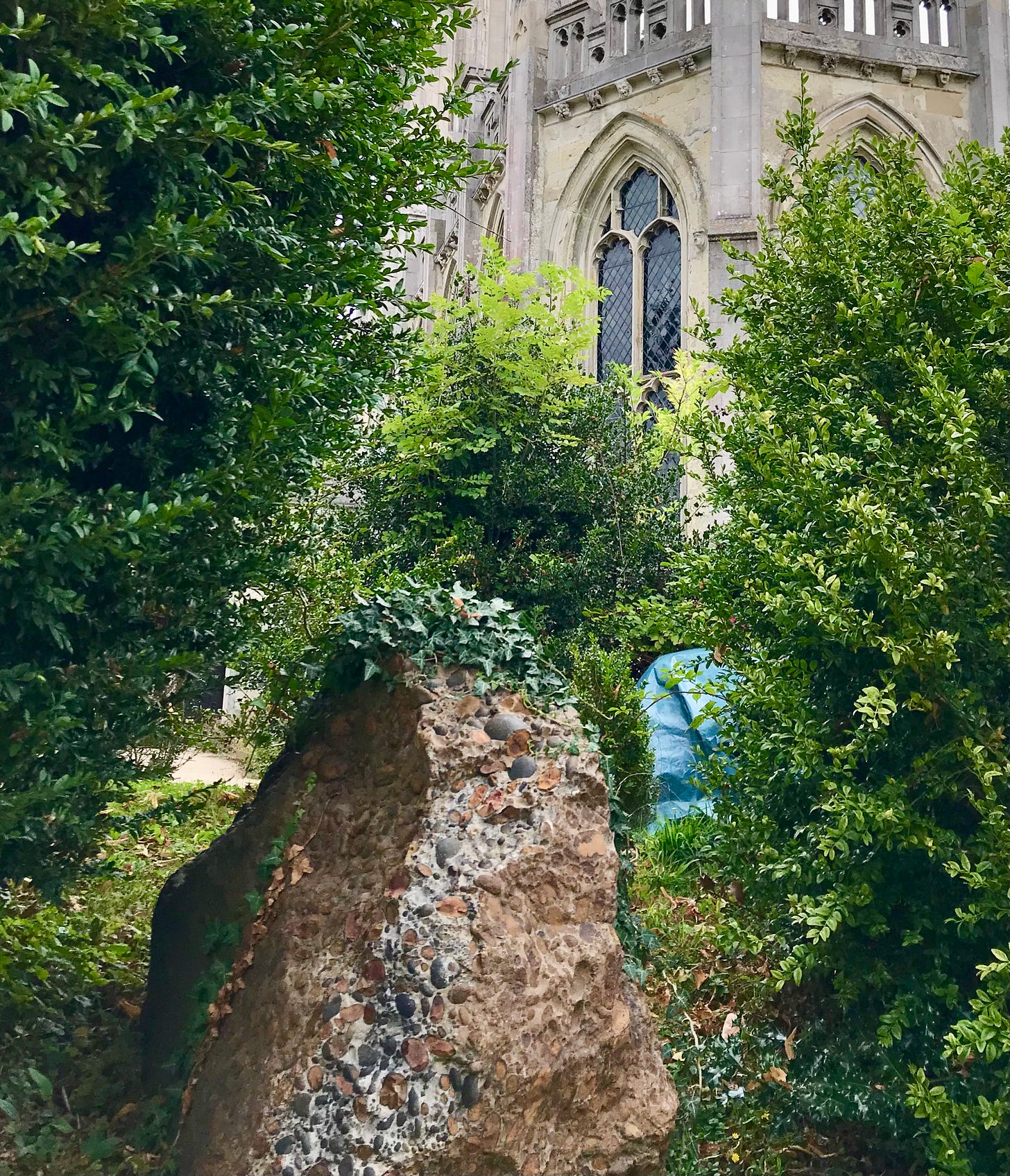A puddingstone in the grounds of Ashridge House