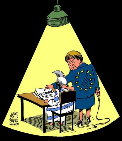 Cartoon Shows Merkel Teaching Greece With a Whip - GreekReporter.com