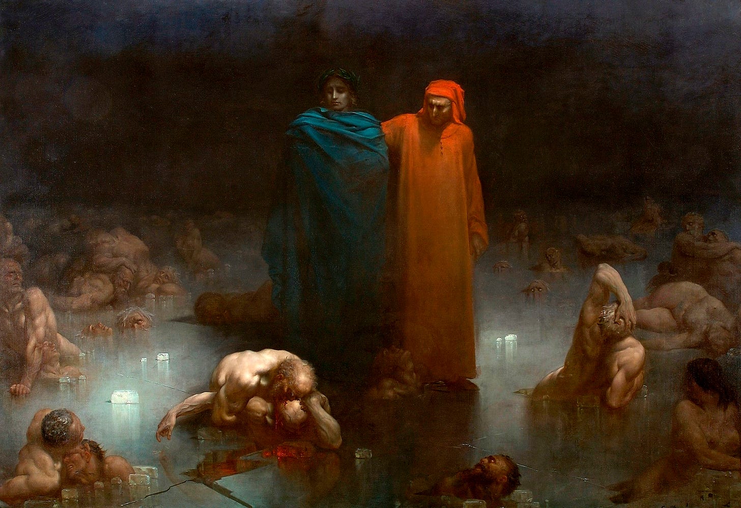 Dante and Virgil in the Ninth Circle of Hell - Wikipedia