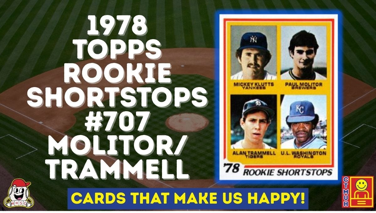 ⚾ 1978 Topps Rookie Shortstops #707 with Alan Trammell & Paul