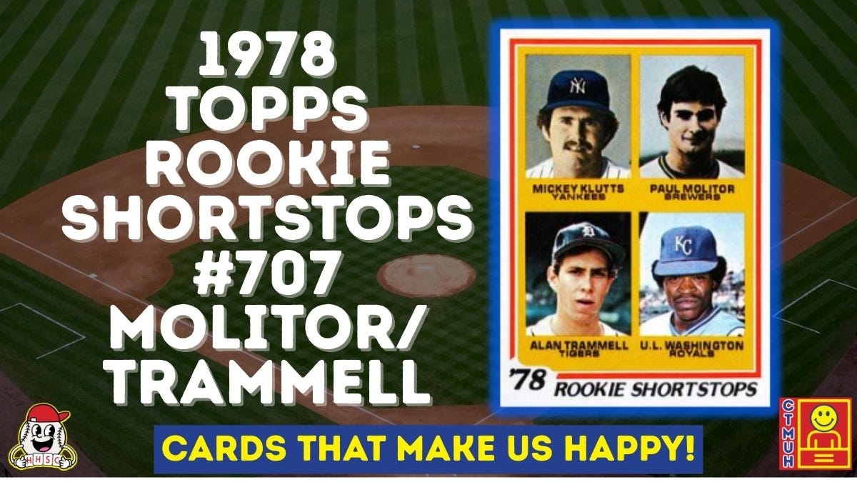 ⚾ 1978 Topps Rookie Shortstops #707 with Alan Trammell & Paul