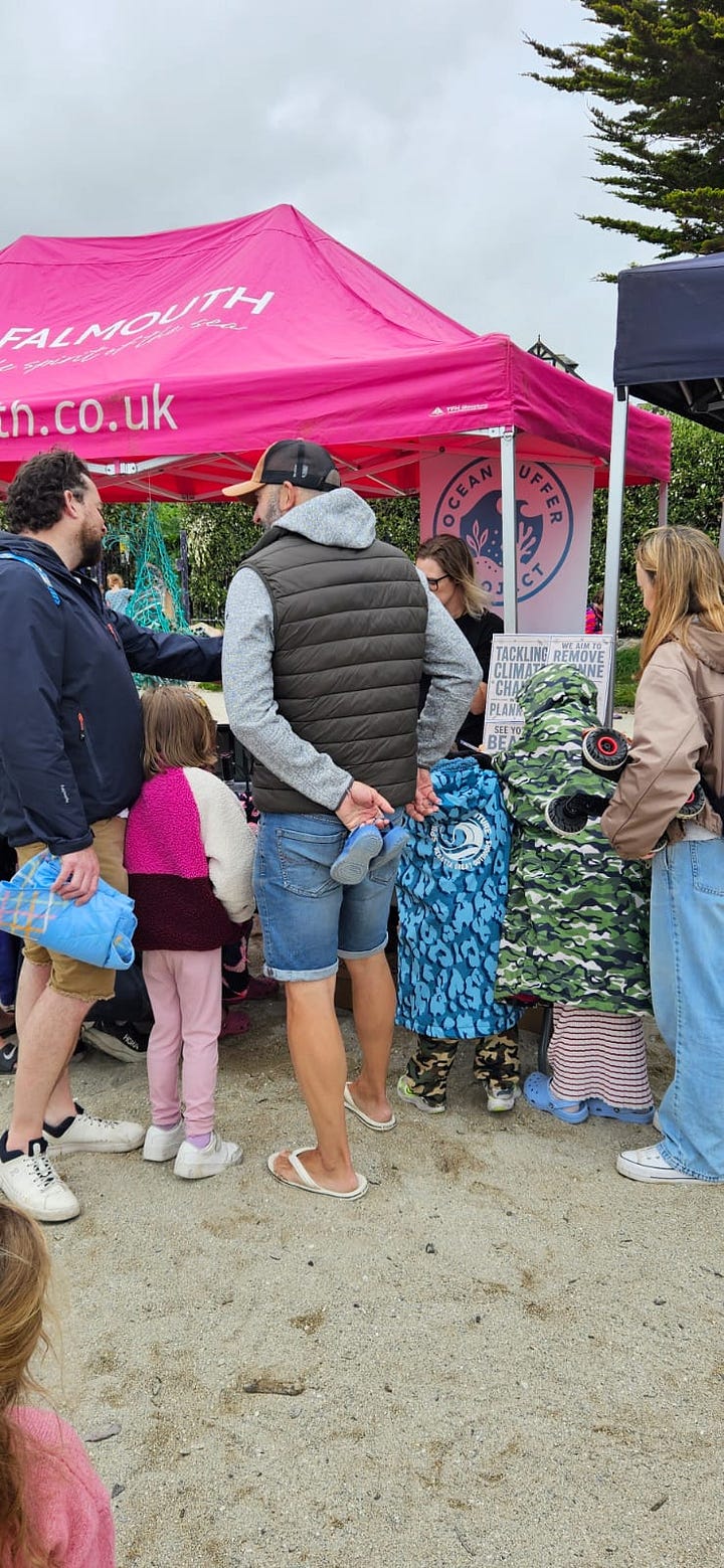 Ocean Buffer Project at Festival for the Ocean, Gyllyngvase Beach, Falmouth, showing plankton