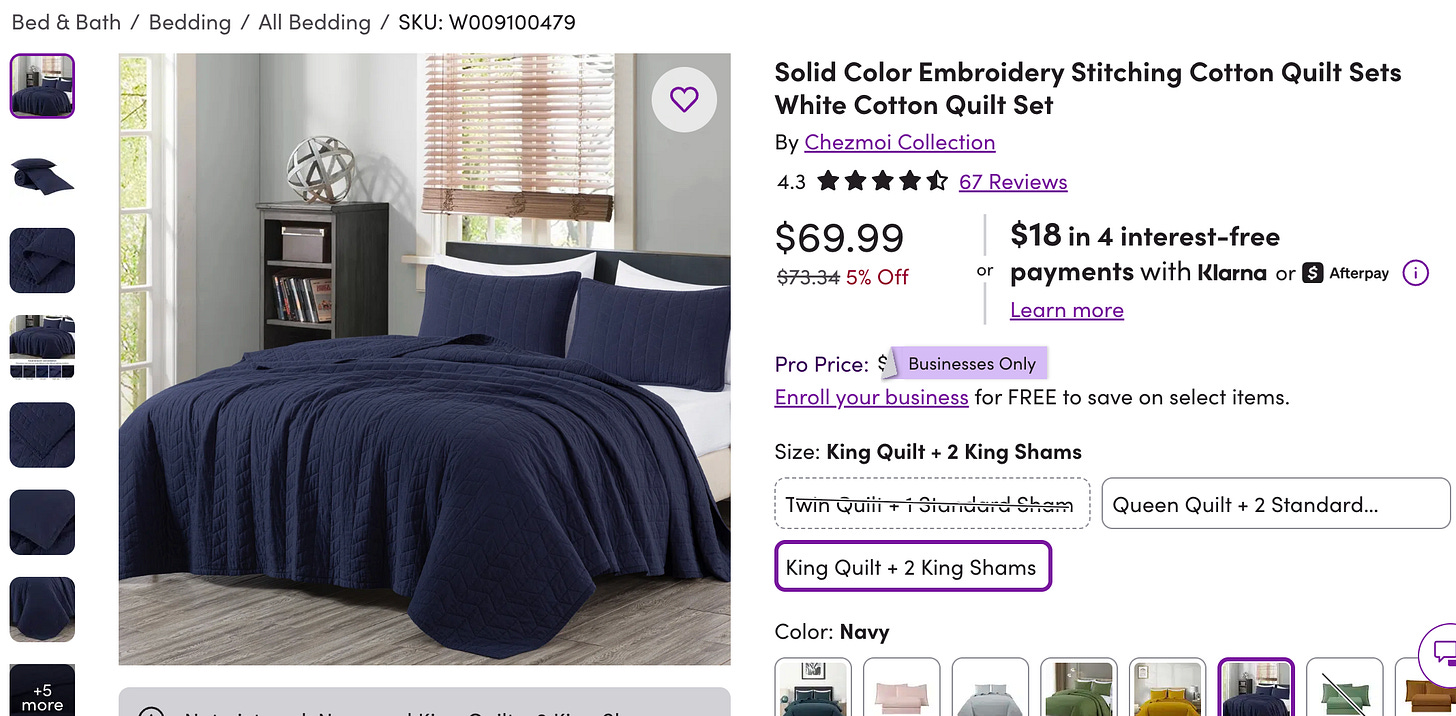 Bedding set on Wayfair.com.
