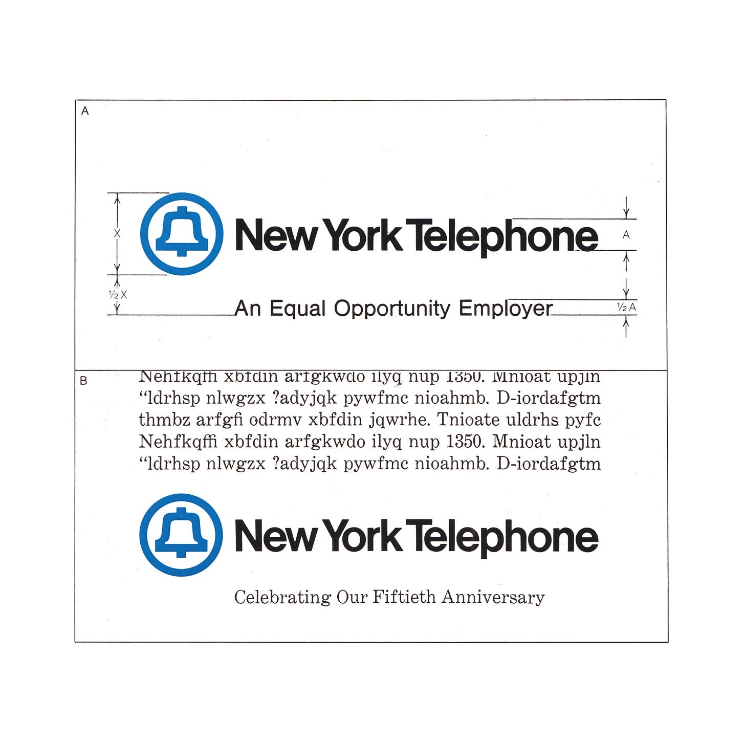 Saul Bass & Associates corporate identity for AT&T