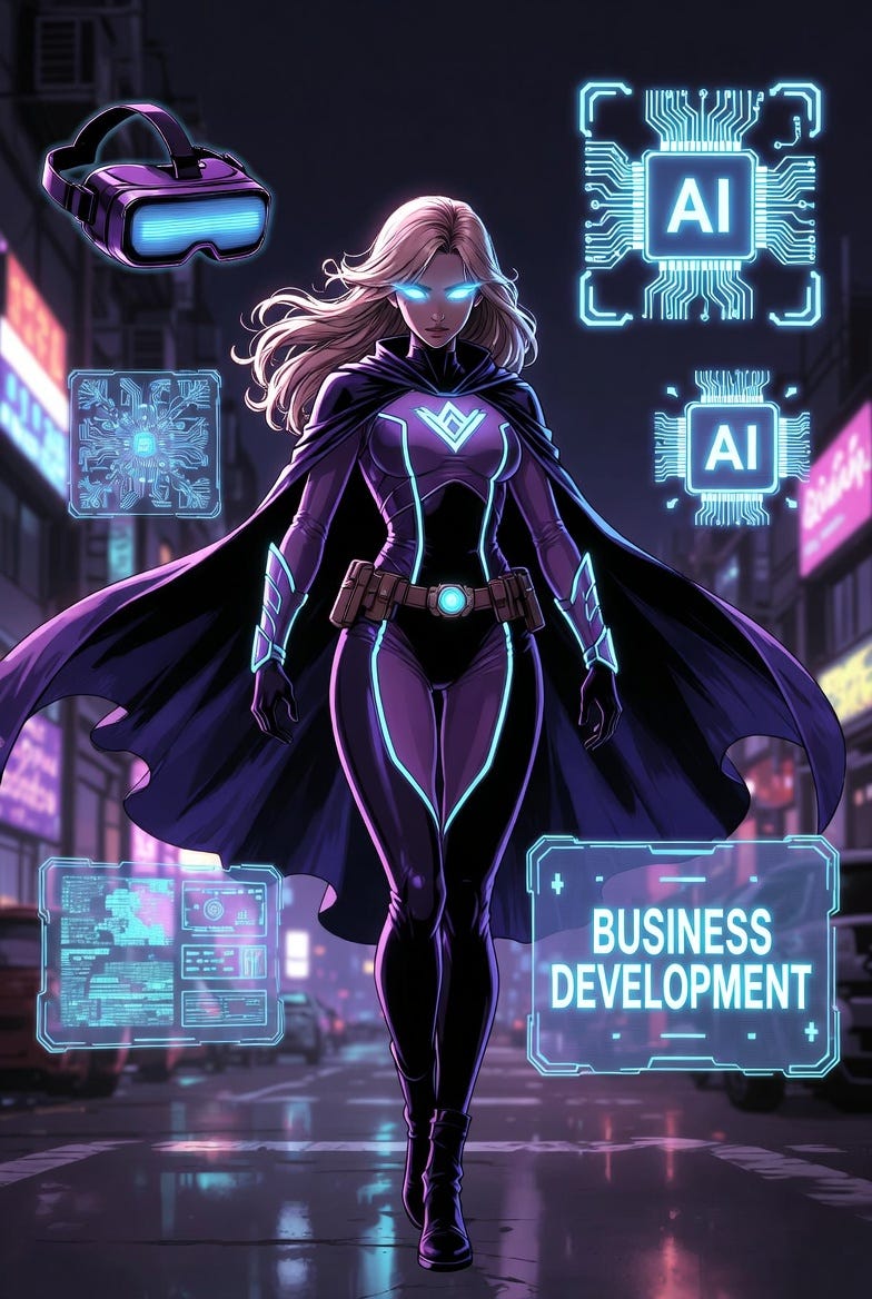 business development as a superhero manga