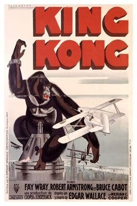 'King Kong' movie posters from different eras