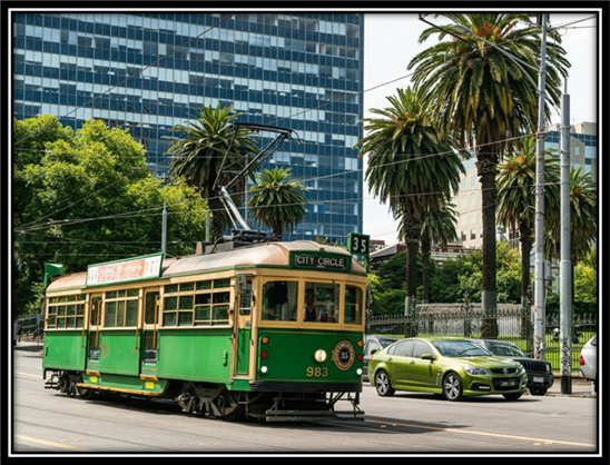 City Circle Tram along a Melbourne street
