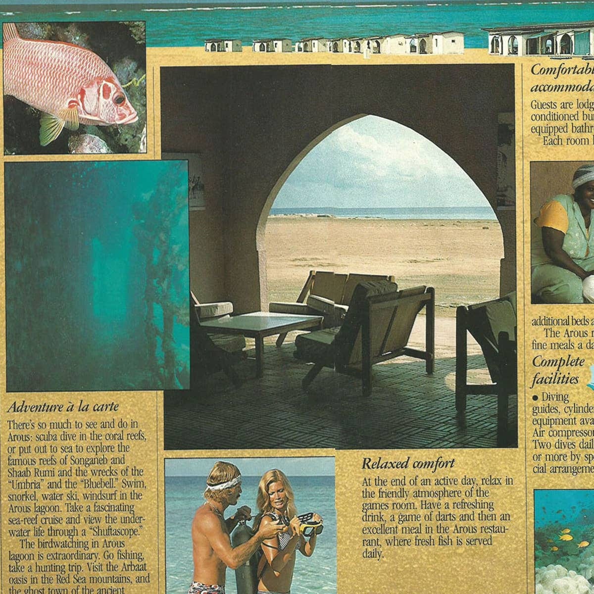 The Arous brochure for European tourists.