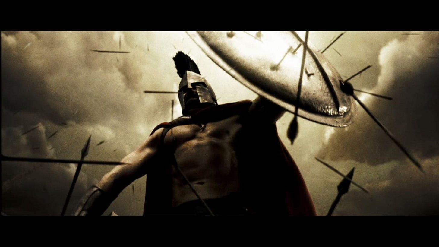 We will fight in the shade of arrows in 300 | Cultjer