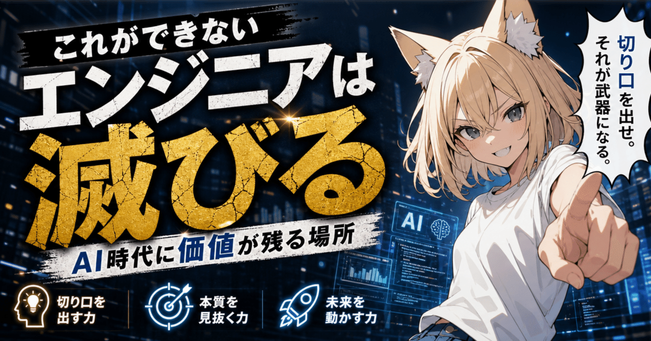 これができないエンジニアは滅びる