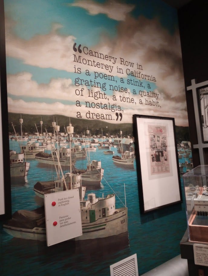 Quote set against photo of Monterey Bay with fishing boats Quote set against photo of Monterey Bay with fishing boats