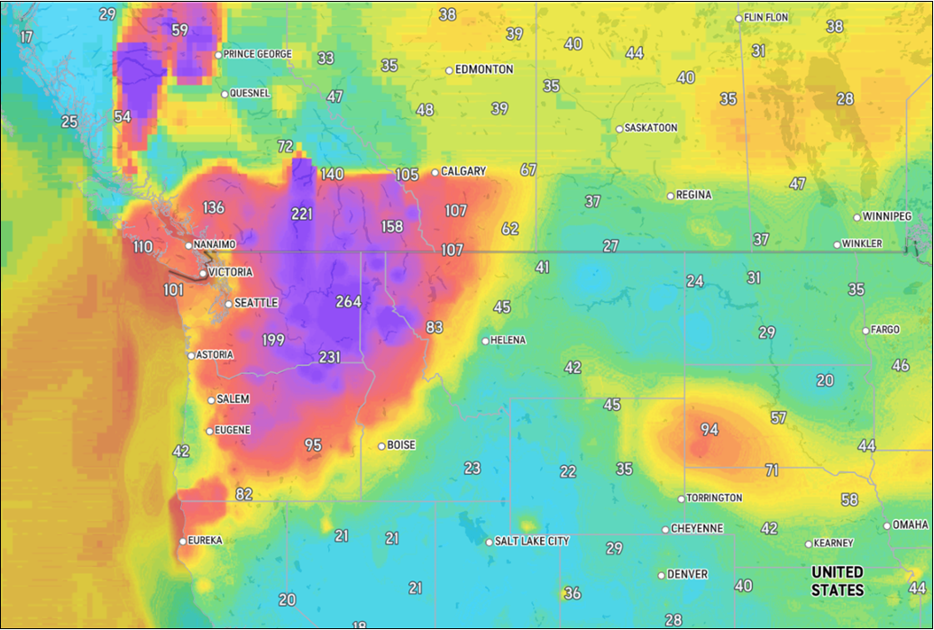 AQI (Air Quality Index) on Sunday, August 20th.