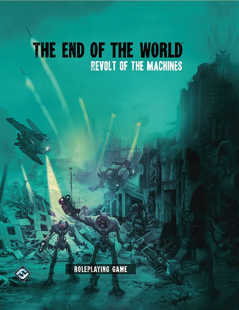 Covers for ERA Survival, Cthulhu Confidential, The End of the World: Revolt of the Machines