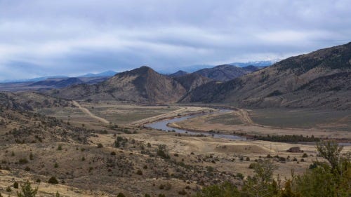 The Jefferson River from the Lewis and Clark Trails last night. The Jefferson River from the Lewis and Clark Trails last night.