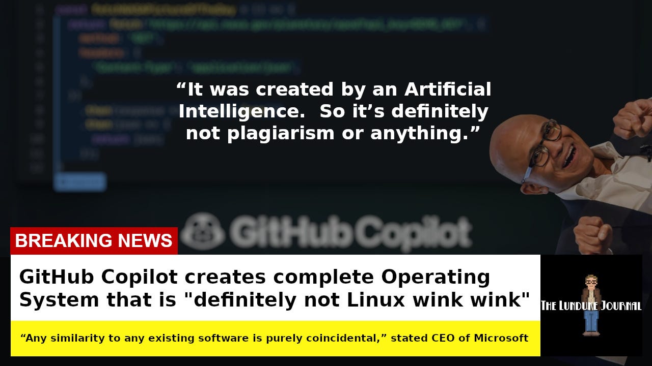 GitHub Copilot creates complete Operating System that is "definitely ...
