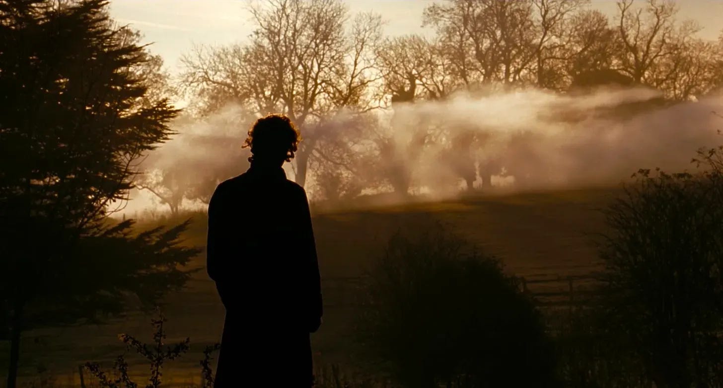 Ioan Gruffudd as William Wilberforce watching the sunrise in a scene from the 2006 film Amazing Grace. Ioan Gruffudd as William Wilberforce watching the sunrise in a scene from the 2006 film Amazing Grace.