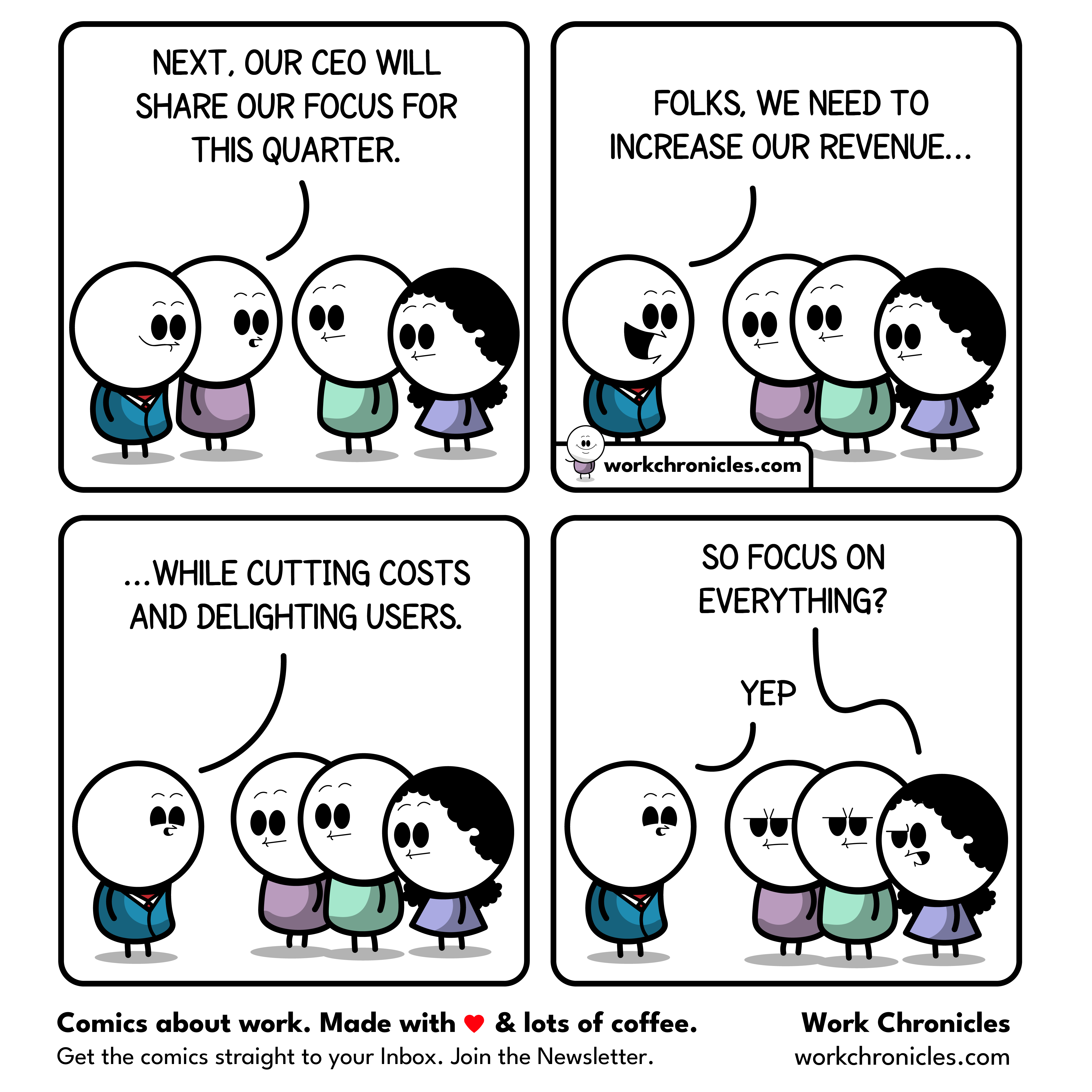 (comic) Focus area for the quarter - Work Chronicles