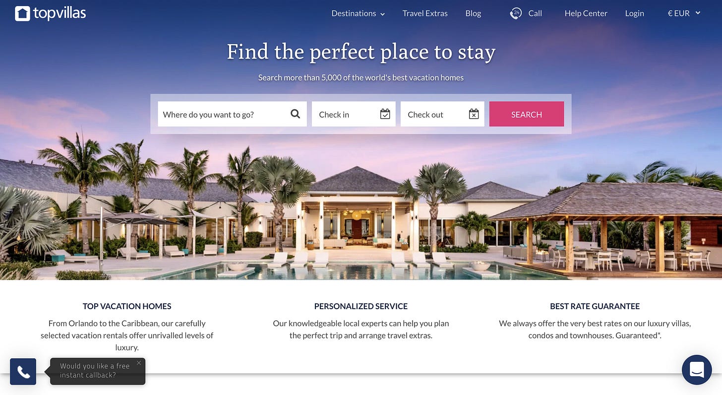 How Would We Personalize 'Top Villas' to Increase Its Conversions