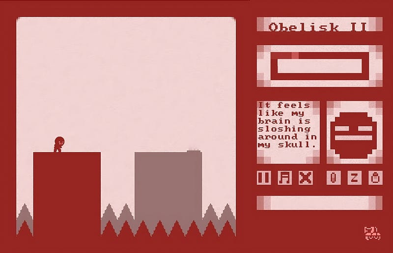 A typical puzzle accompanied by an ominous message in Time Fcuk
