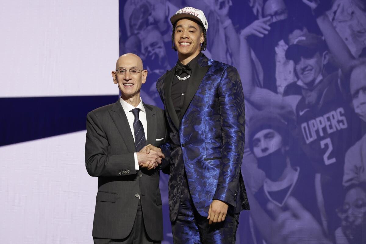 2025 NBA draft: Clippers select Penn State center Yanic Konan Niederhauser  - Los Angeles Times