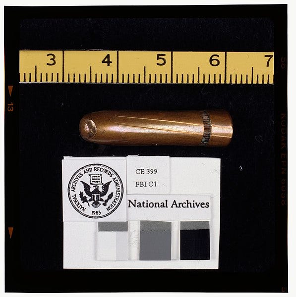 This is the bullet believed by the President's Commission on the Assassination of President Kennedy (Warren Commission) to have caused wounds to both President John F. Kennedy and Texas Governor John Connelly. It came to be termed the "magic bullet" by those who questioned the Commission's "single bullet theory". This is the bullet believed by the President's Commission on the Assassination of President Kennedy (Warren Commission) to have caused wounds to both President John F. Kennedy and Texas Governor John Connelly. It came to be termed the "magic bullet" by those who questioned the Commission's "single bullet theory".