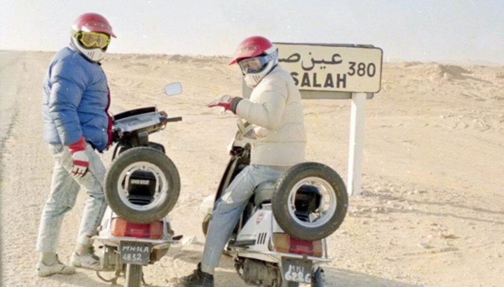 Kinetic scooters on Sahara Desert | Finology Recipe