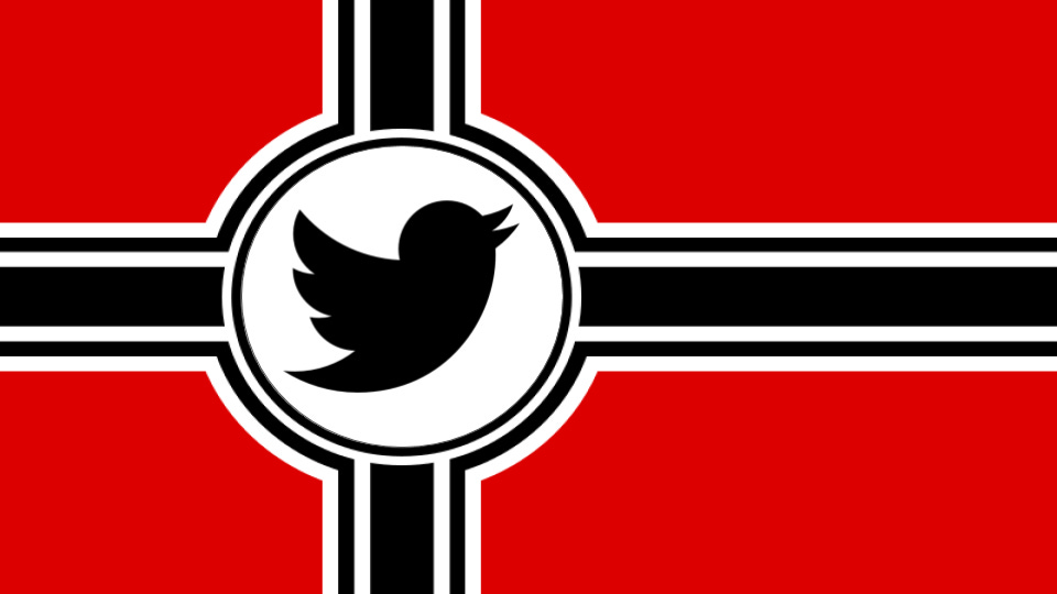 Twitter in the style of Nazi Germany's flag, the twitter logo nicely fits  within the circle and easy on the eyes. : r/vexillology