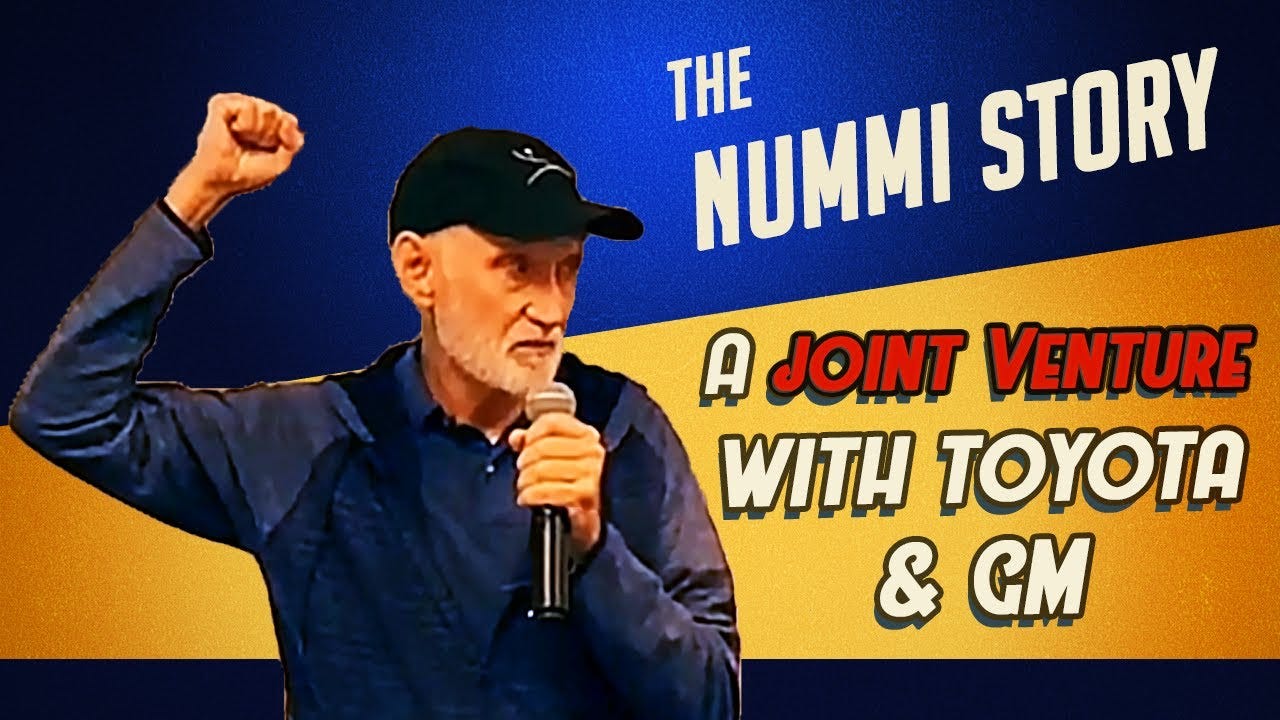 Amazing reflections on NUMMI with John Shook, from The Lean Institute and ex Toyota. Amazing reflections on NUMMI with John Shook, from The Lean Institute and ex Toyota.