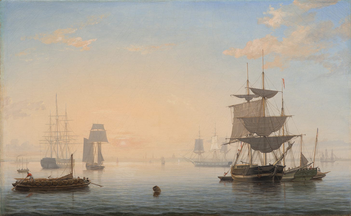 Harbor of Boston, with the City in the Distance Harbor of Boston, with the City in the Distance