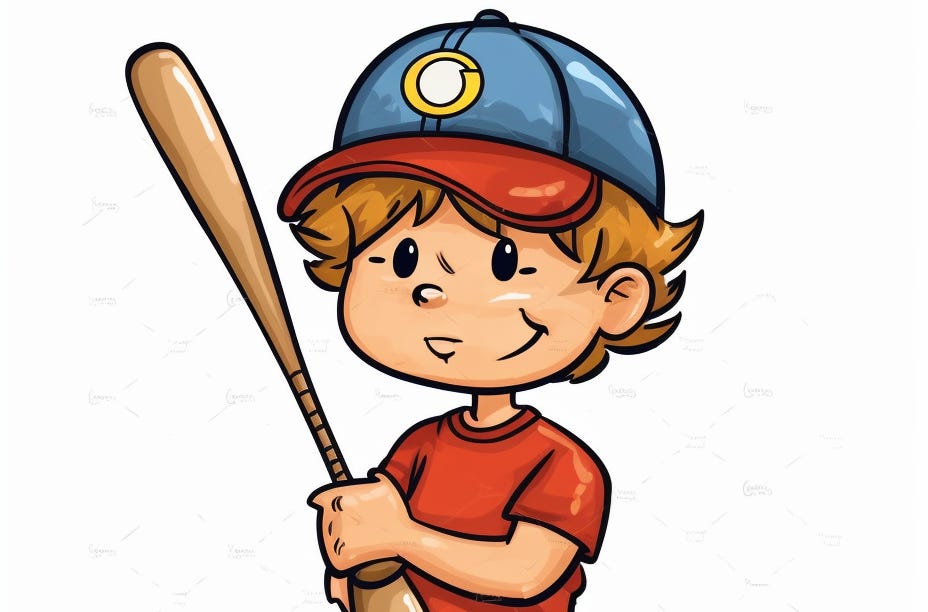 baseball clipart cartoon boy batting png download, in the style of striped, gabriele münter, brian jungen, edward gorey