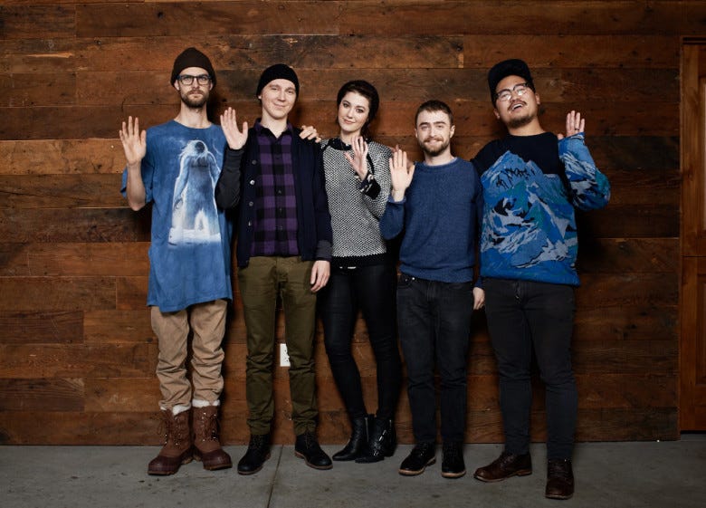 The cast and crew of "Swiss Army Man" at Sundance