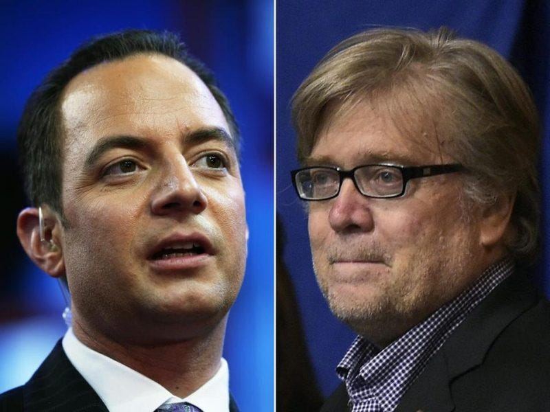 donald trump gives reince priebus and stephen bannon top 2 power slots donald trump gives reince priebus and stephen bannon top 2 power slots