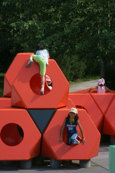 Isamu Noguchi (design) Octetra Play Equipment, Moerenuma Park, Japan.