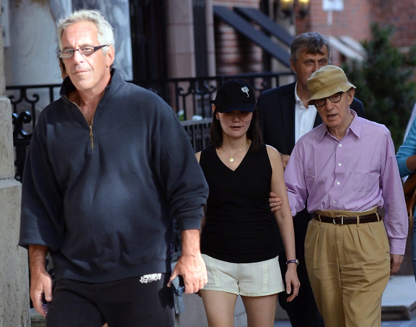 Exclusive - Jeffrey Epstein Goes For A Walk With Woody Allen & Soon-Yi Previn IN NYC