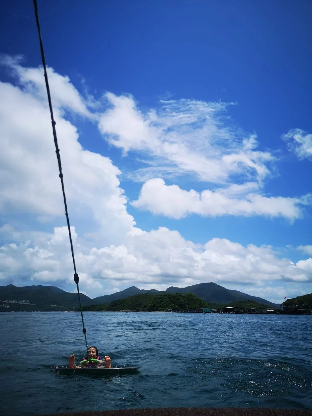 Getting ready to wake surf in Sai Kung, Hong Kong Getting ready to wake surf in Sai Kung, Hong Kong
