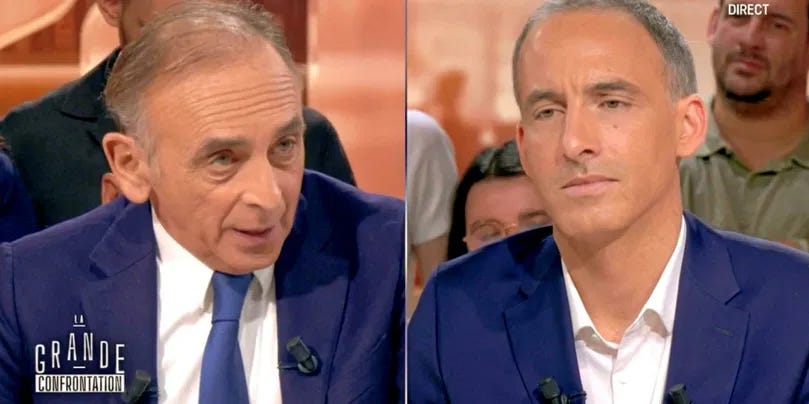 Débat Éric Zemmour-Raphaël Glucksmann sur LCI : et le gagnant est…