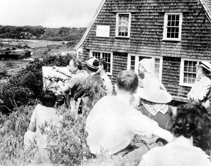 Hans Hoffman teaching at the barn in Provincetown