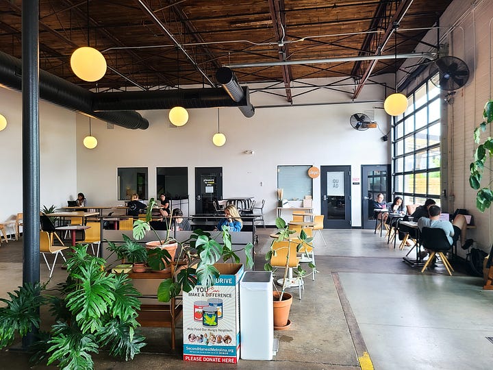 Not Just Coffee on Jay Street in Charlotte, North Carolina exterior & interior