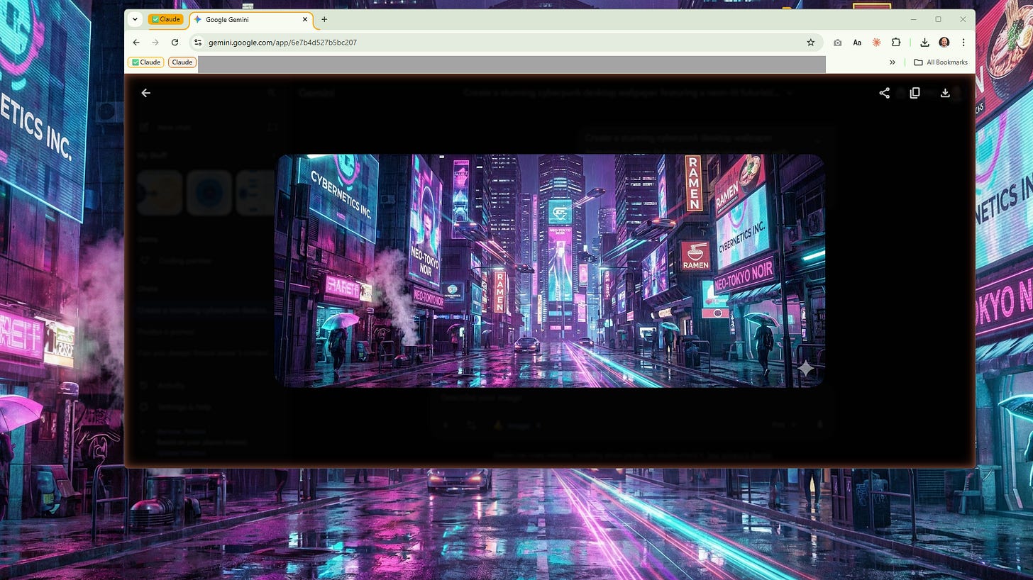 Claude Desktop: Use Nano Banana to create and apply a new desktop wallpaper