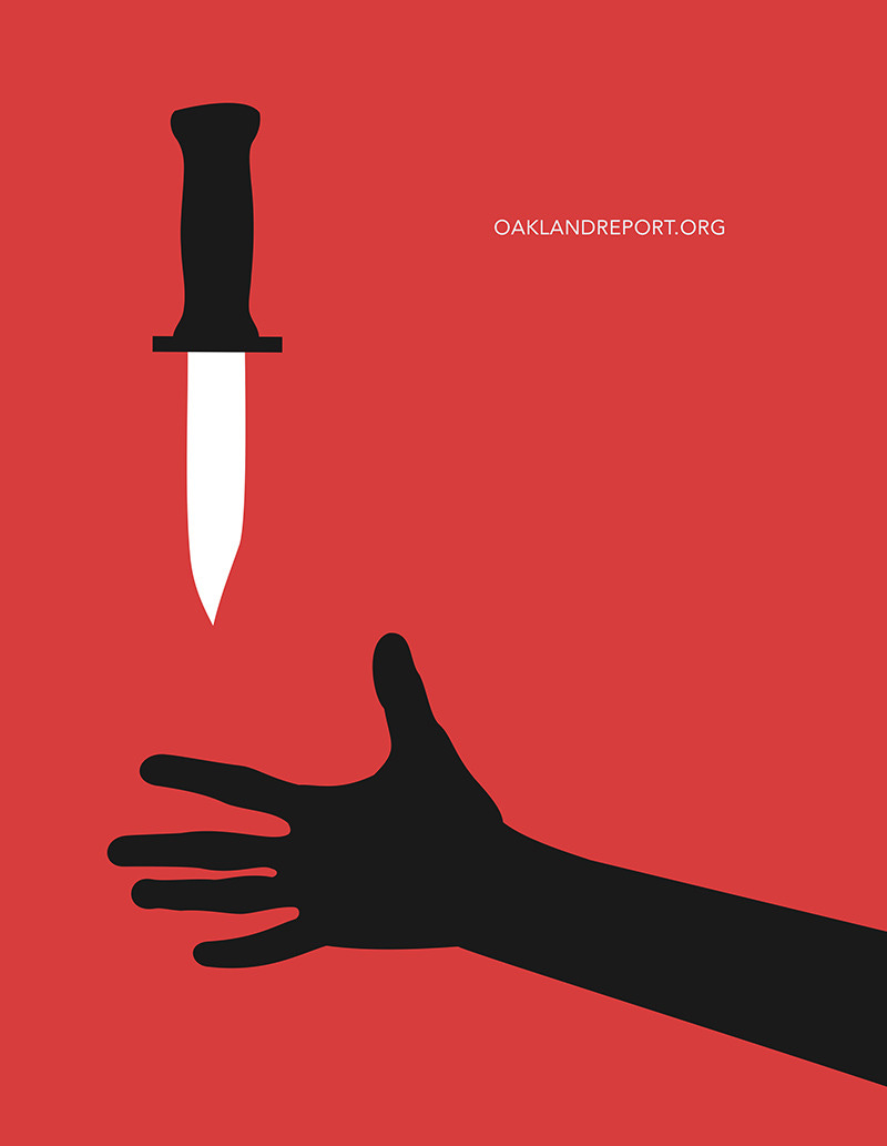 In financial terms, “catching a falling knife” describes the stock market crashing. It’s safer to stand clear and wait until it hits the floor before attempting to buy in again. (Illustration: Oakland Report / Adobe Stock)