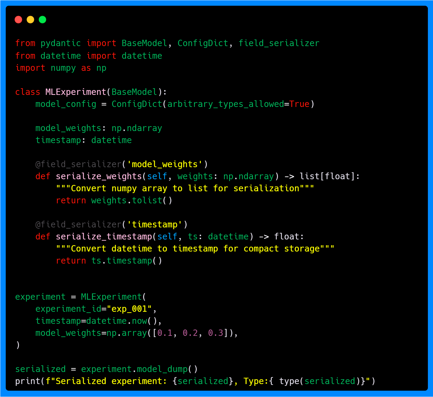 Model Dump JSON Serialization Model Dump JSON Serialization