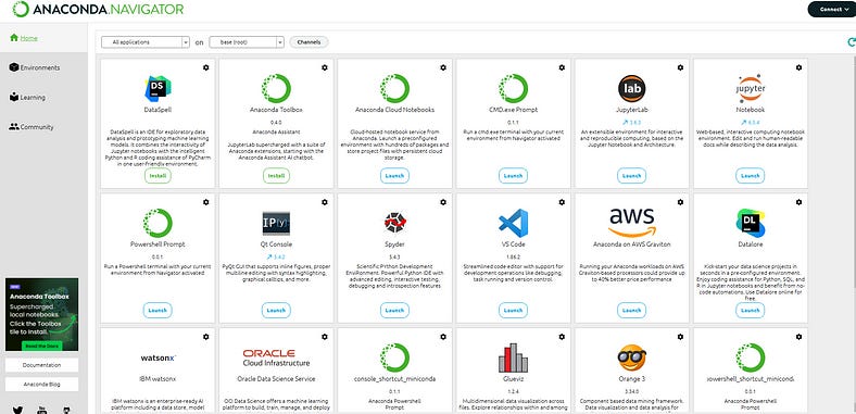 Anaconda is a Python Distribution with a lot of tools and packages for Data Science and Mathematics.