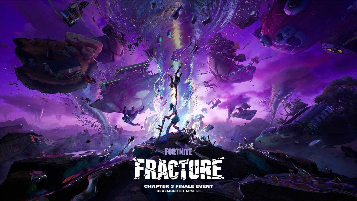Play the Fortnite “Fracture” Chapter 3 Finale Event on December 3 Play the Fortnite “Fracture” Chapter 3 Finale Event on December 3